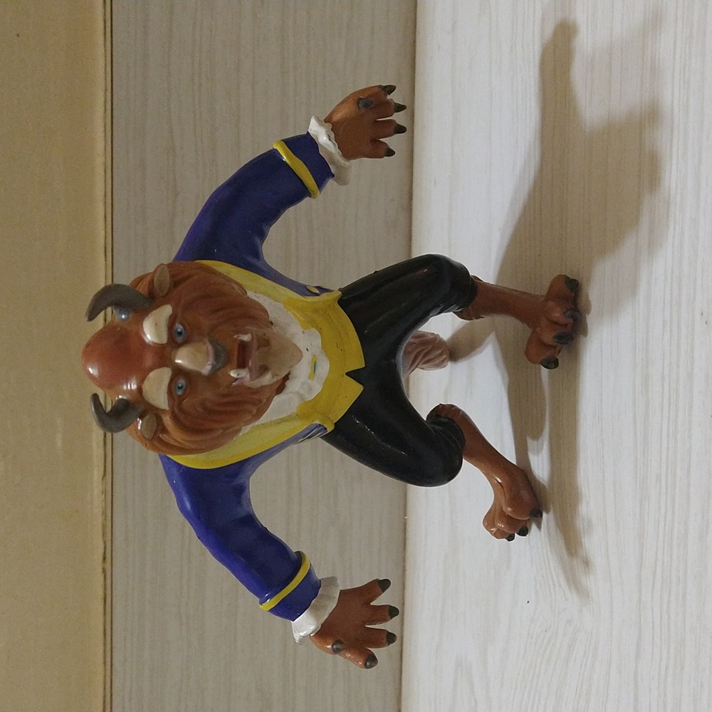 Vintage Disney Just Toys Beauty and the Beast Rubber 5" Figure - Picture 1 of 3